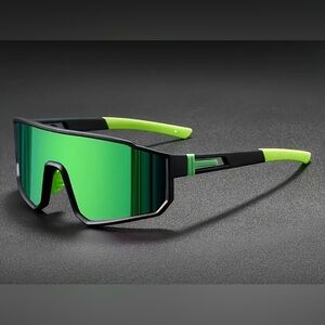 Green and Black Sport Sunglasses